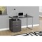 Homeroots 30 in. Grey Particle Board & Silver Metal Computer Desk 333524 - alternate 4